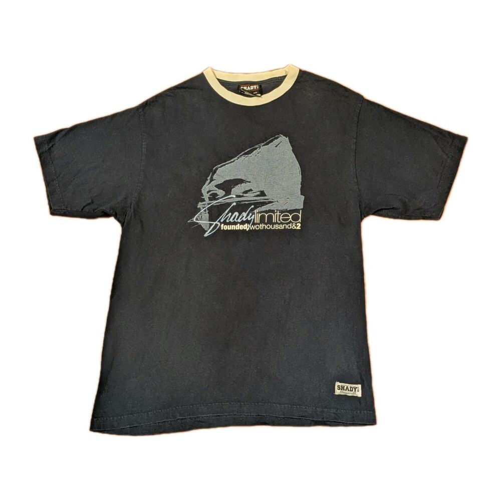 Vintage Shady Ltd Eminem T Shirt Ringer Tee 2002 Graphic Rap Tee Hip Hop Y2K L